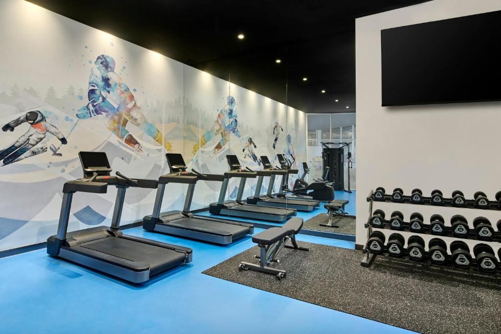 Fitness centrum a/nebo fitness zařízení v ubytování Crowne Plaza Shanghai Snow World by IHG