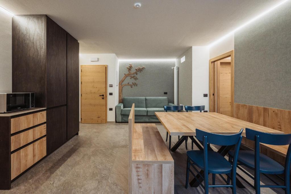 Kuchyň nebo kuchyňský kout v ubytování Residence Piz Aot