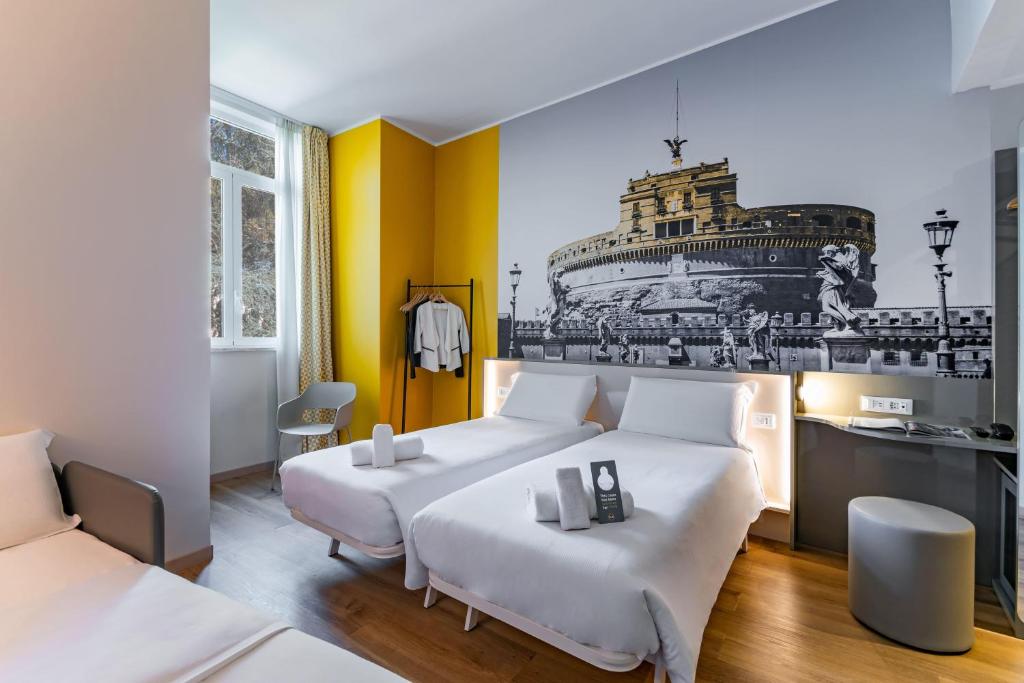 Postel nebo postele na pokoji v ubytování B&B Hotel Roma Pietralata Tiburtina