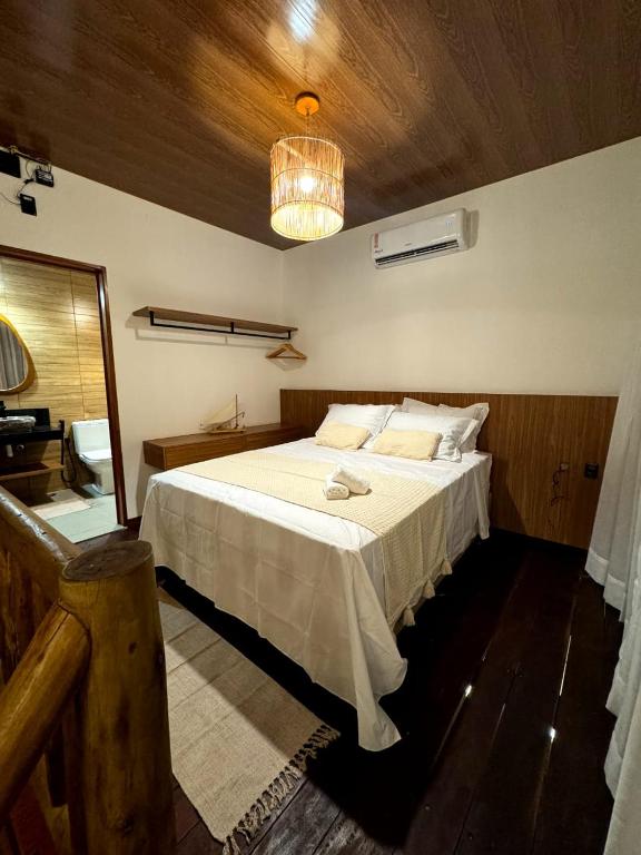 Voodi või voodid majutusasutuse Malie Bangalô - Beach Tênnis - Sauna - Praia de Tabuba, Alagoas toas
