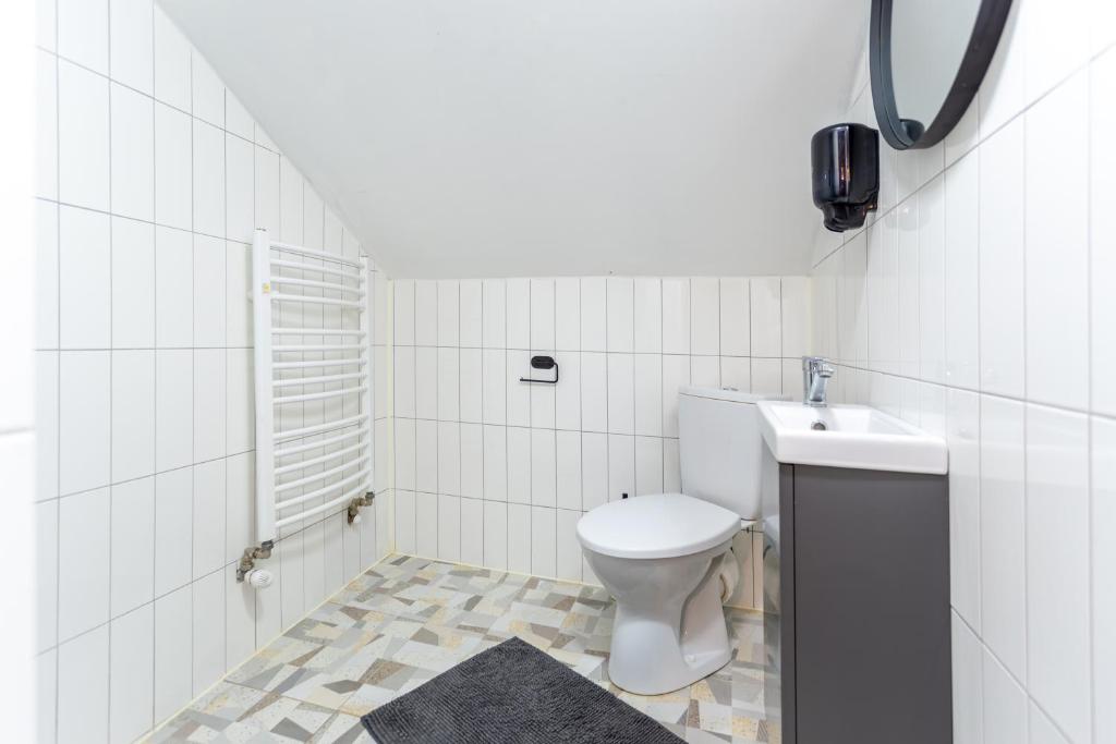 Koupelna v ubytování Chalet Borzhava
