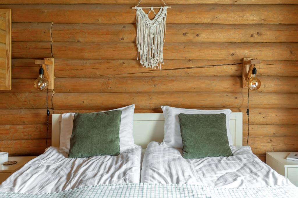 Postel nebo postele na pokoji v ubytování Chalet Borzhava