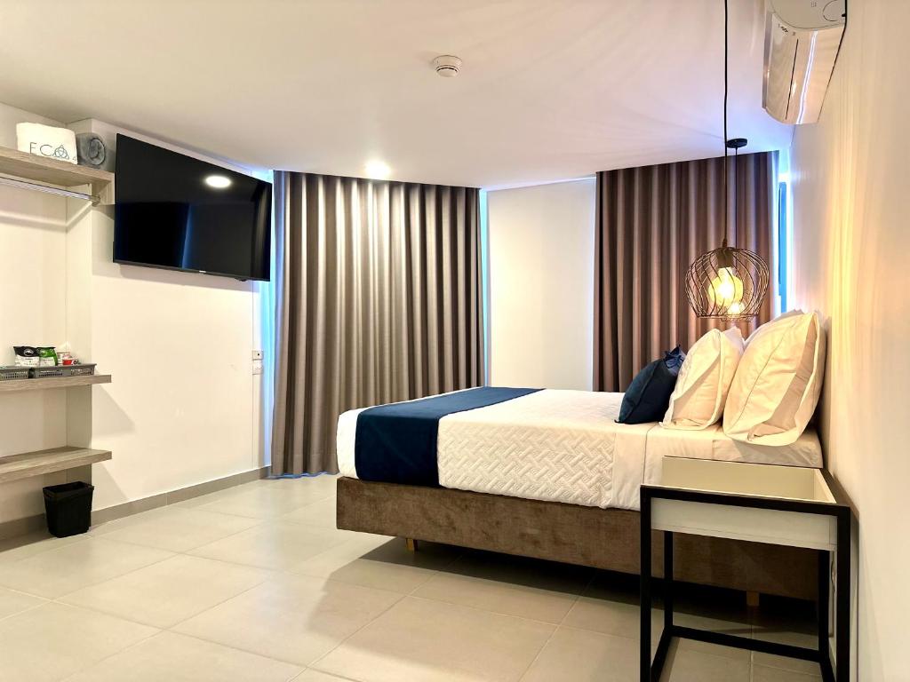 TV a/nebo společenská místnost v ubytování Hotel ECO 44