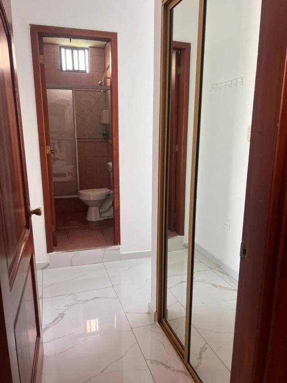 Koupelna v ubytování Hostal Carliza