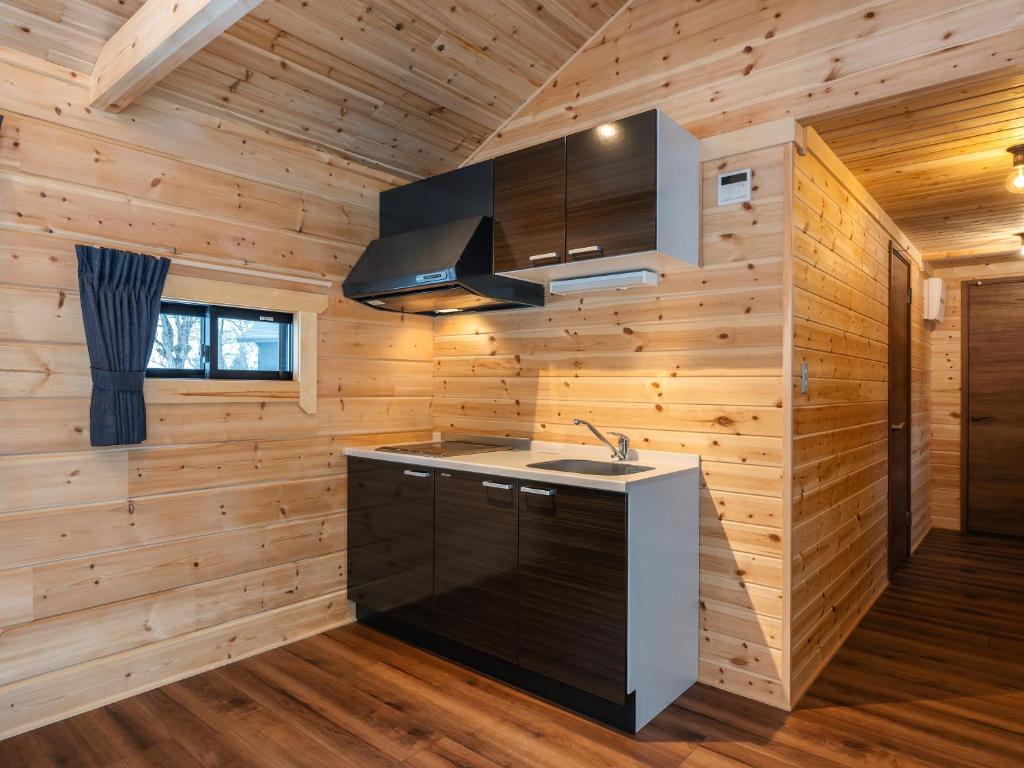Kuchyň nebo kuchyňský kout v ubytování Myoko Onsen cottage Ajisai