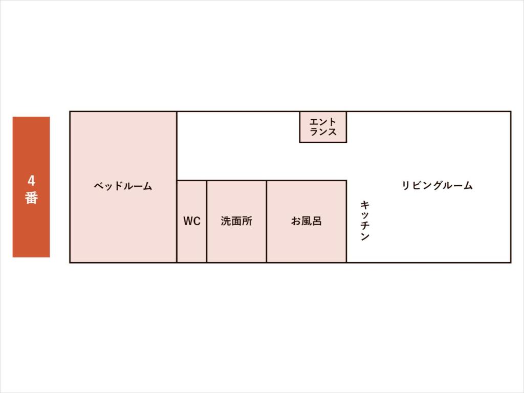 Půdorys ubytování Myoko Onsen cottage Ajisai