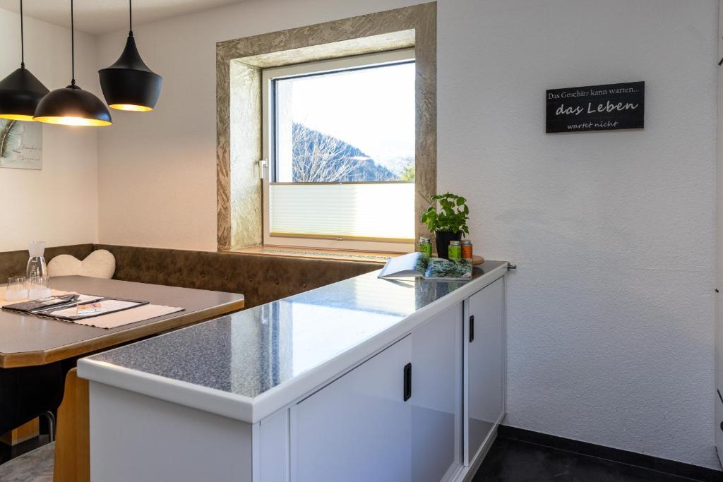 Kuchyň nebo kuchyňský kout v ubytování Apartment Naturnah