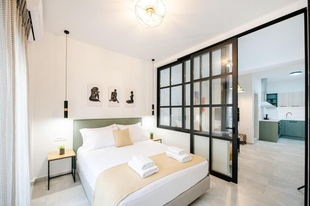 Ένα ή περισσότερα κρεβάτια σε δωμάτιο στο Boho Chic Retreat Suite