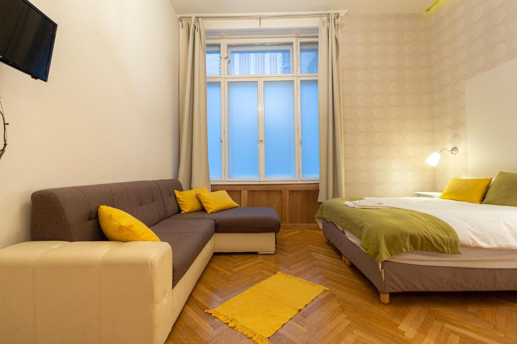 Postel nebo postele na pokoji v ubytování The Cream