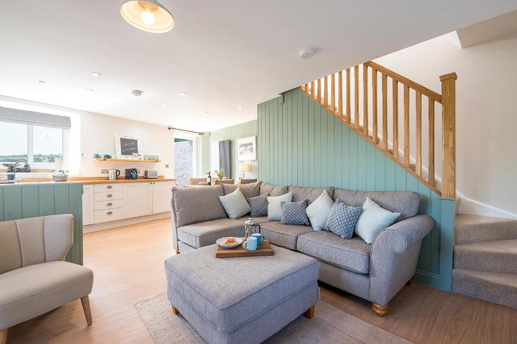 Posezení v ubytování Bwthyn Clyd