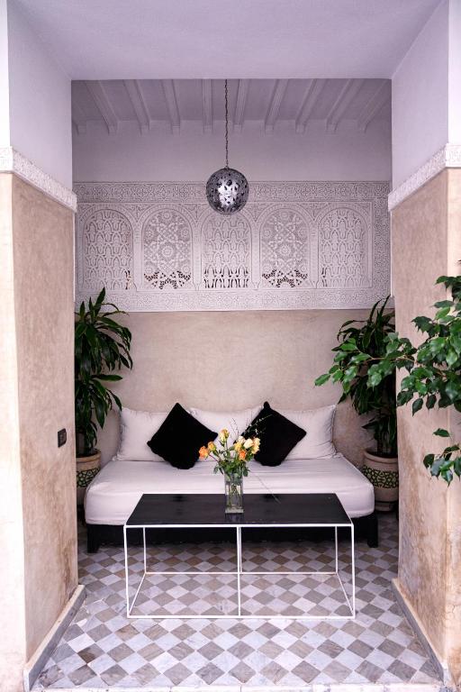 Posezení v ubytování Riad Sapphire & Spa
