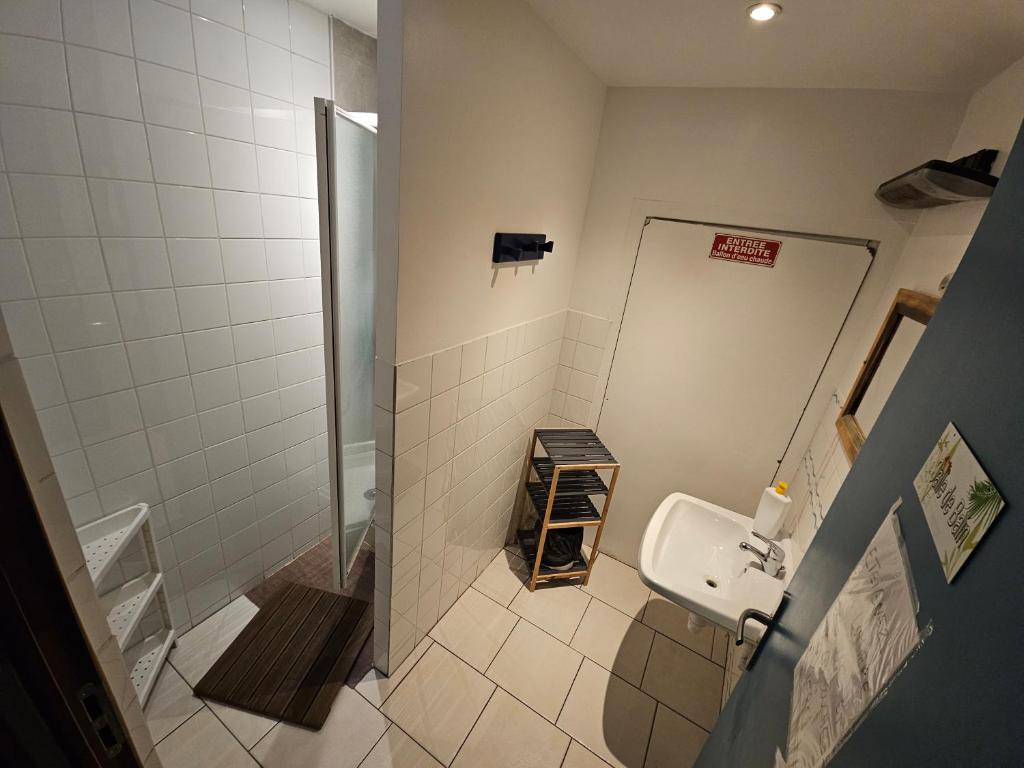 Koupelna v ubytování Hotel de la Gare