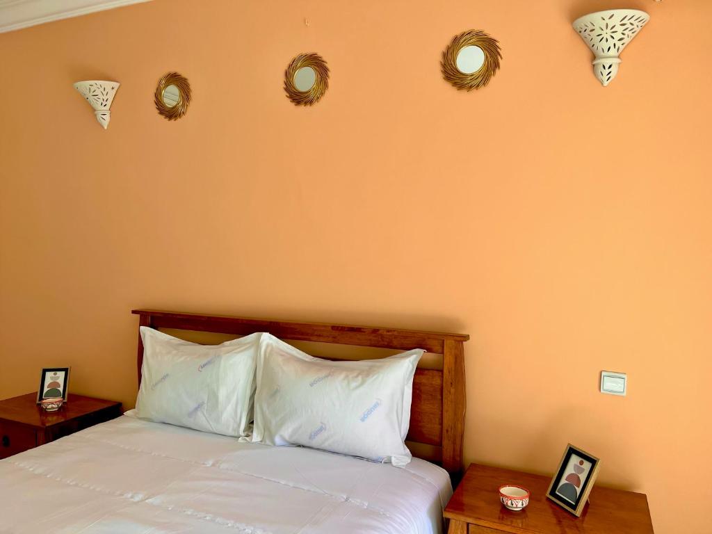 Postel nebo postele na pokoji v ubytování Appartement Central Rabat Tour Hassan