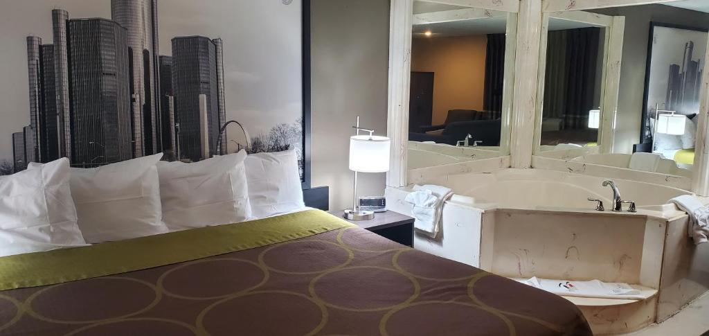 Super 8 by Wyndham Sterling Heights/Detroit Area - Suíte Estúdio King Deluxe - Não Fumantes