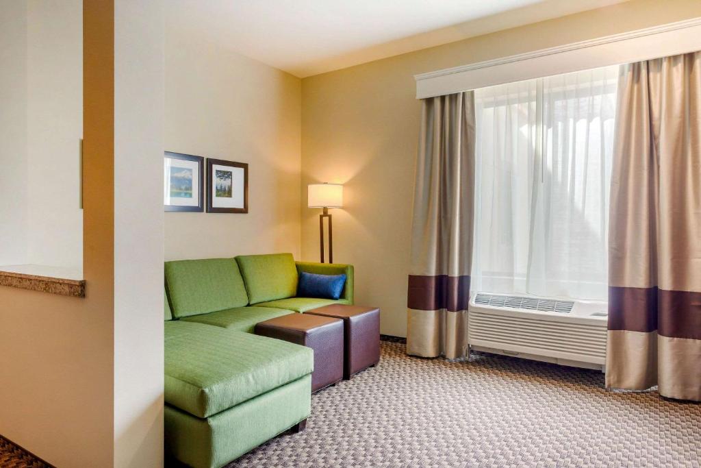 Ein Sitzbereich in der Unterkunft Comfort Suites Burlington near I-5