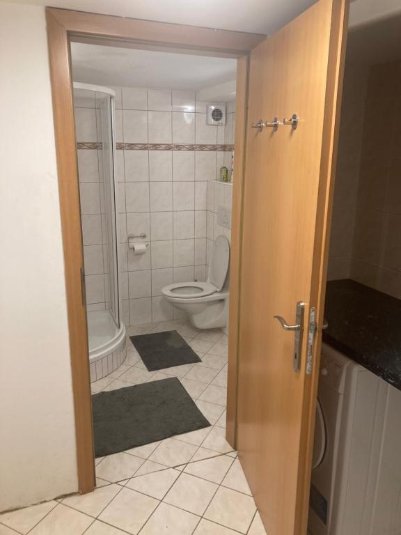 Koupelna v ubytování Apartmán u Bětky