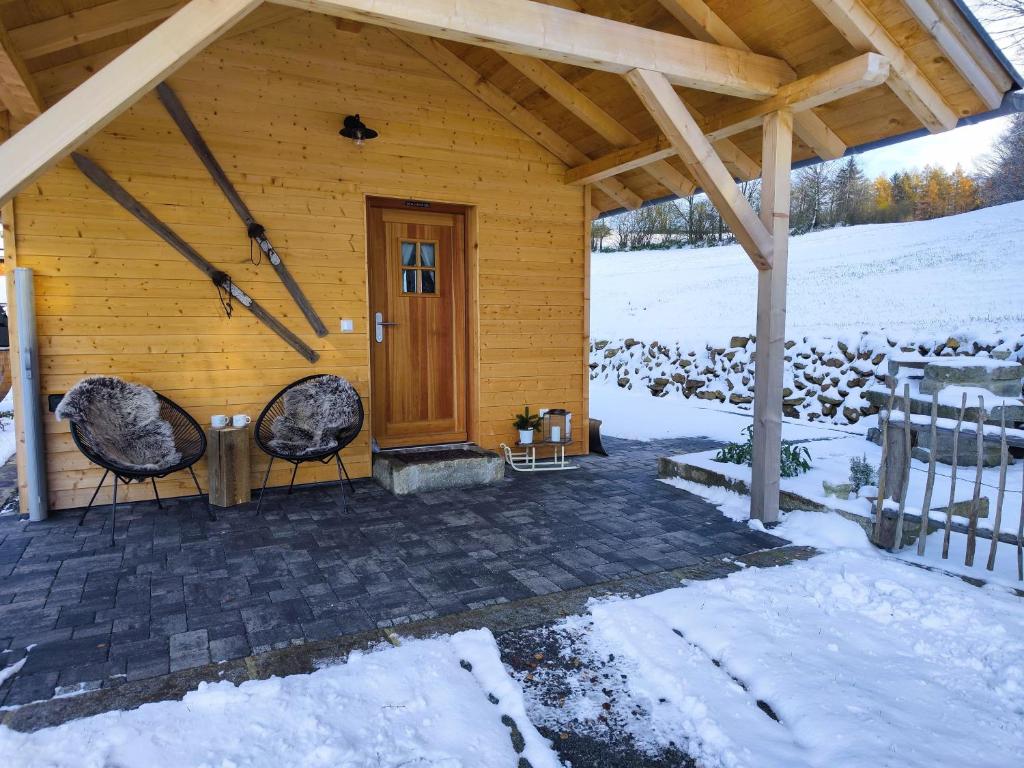 VroniChalets - Tiny Chalets mit Sauna v zimě