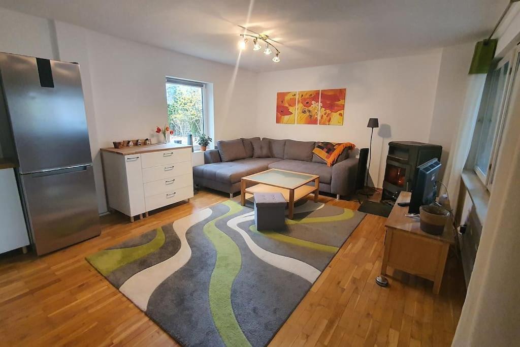 Køkken eller tekøkken på Bungalow am Berliner Stadtrand