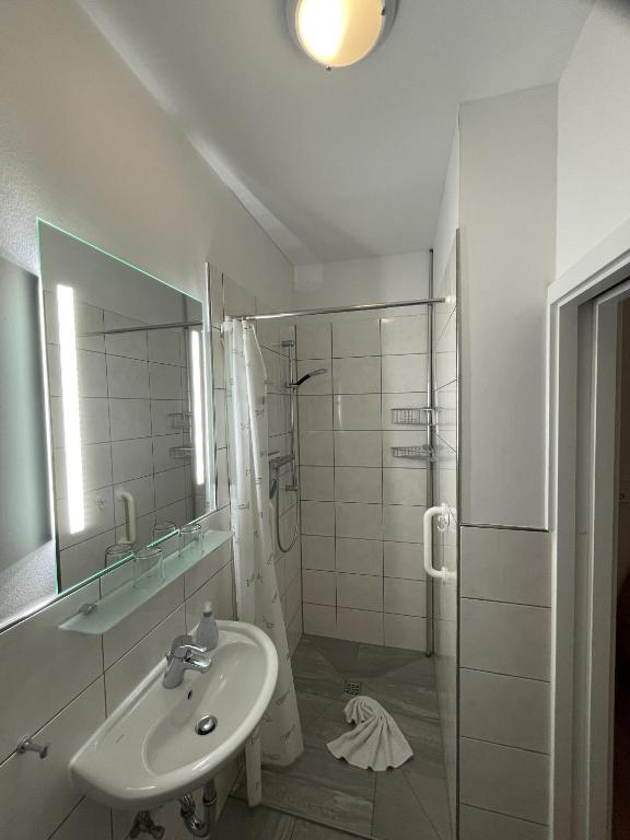 Koupelna v ubytování Haus Breslau