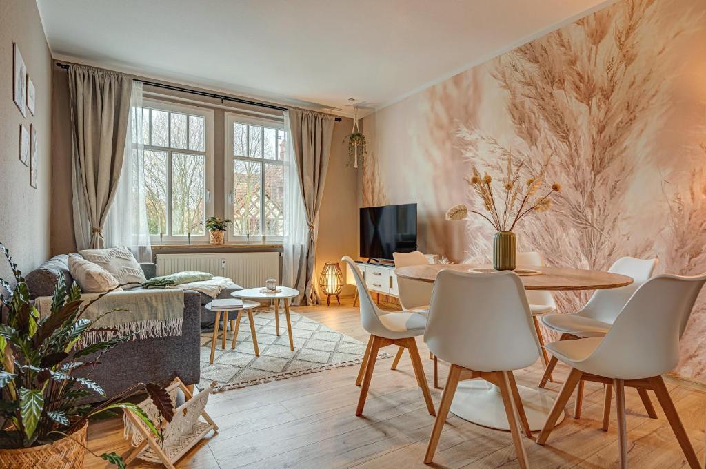 TV a/nebo společenská místnost v ubytování Ferienwohnung Ferdinand