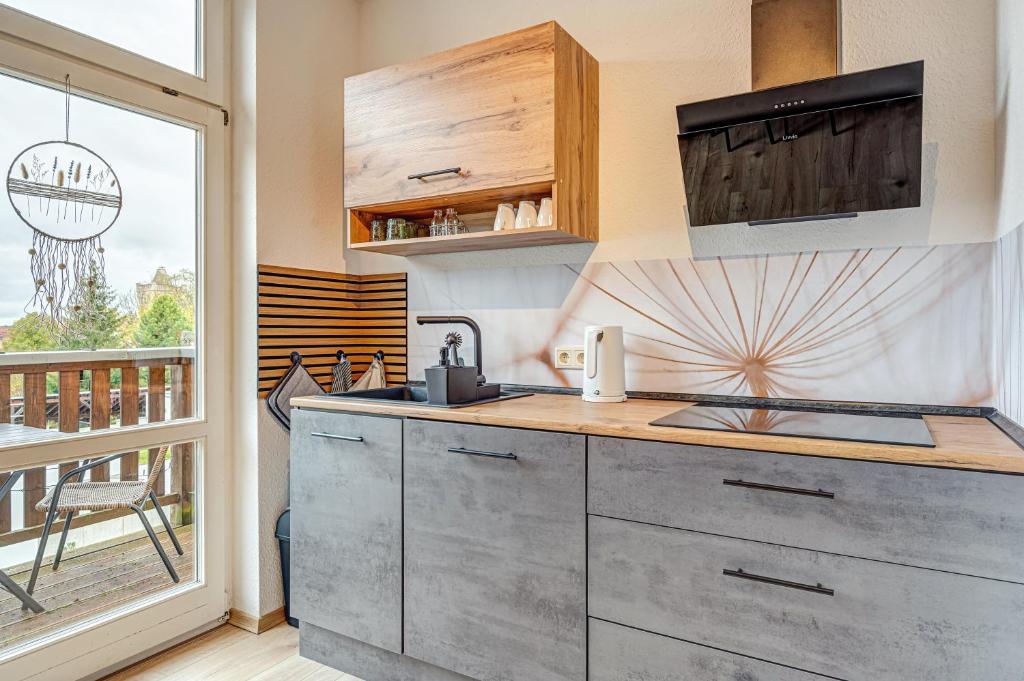 Kuchyň nebo kuchyňský kout v ubytování Ferienwohnung Ferdinand