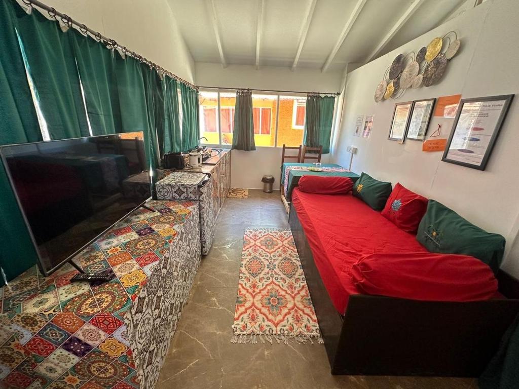 Posezení v ubytování Art Resort Goa