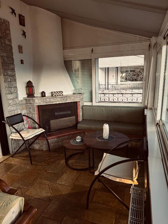 Χώρος καθιστικού στο Νautilus guesthouse