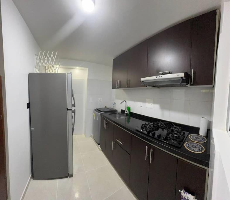 Kuchyň nebo kuchyňský kout v ubytování Confort y Estilo ideal en Neiva