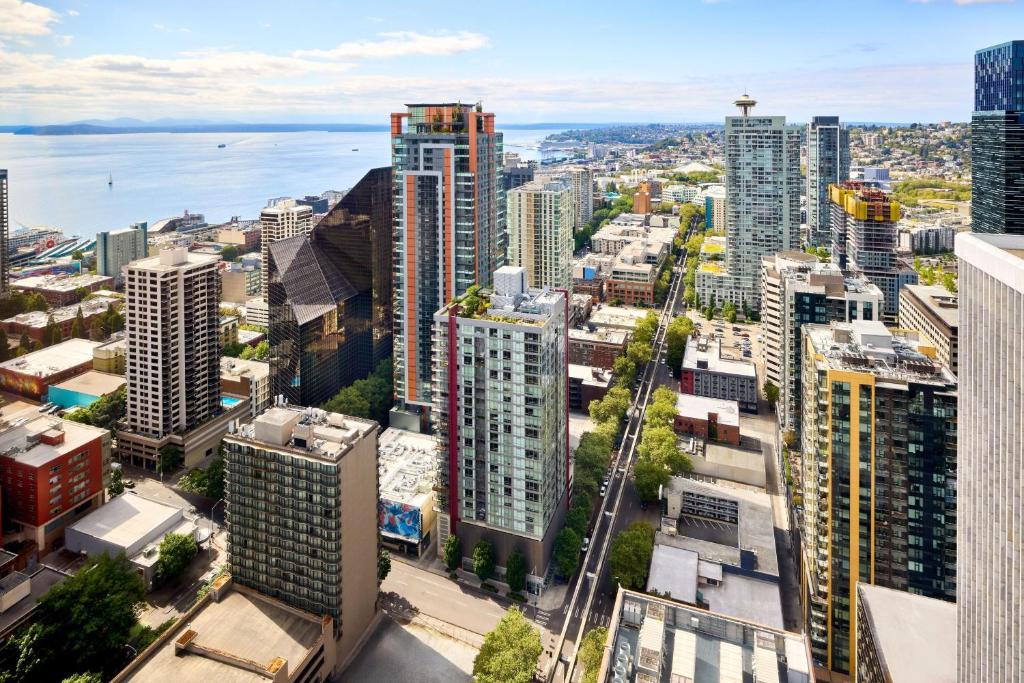 Nespecifikovaný výhled na destinaci Seattle nebo výhled na město při pohledu z hotelu