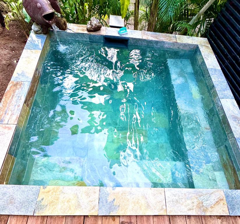 Bazén v ubytování LODGE COLIBRIS Piscine Privée vue panoramique mer et montagne pelée , 500 m plage dans un parc , Calme assuré Idéal pour découvrir le nord Caraïbes nebo v jeho okolí