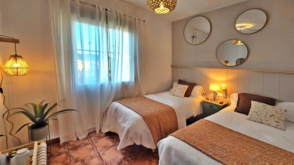 Cama o camas de una habitación en Los Molinos