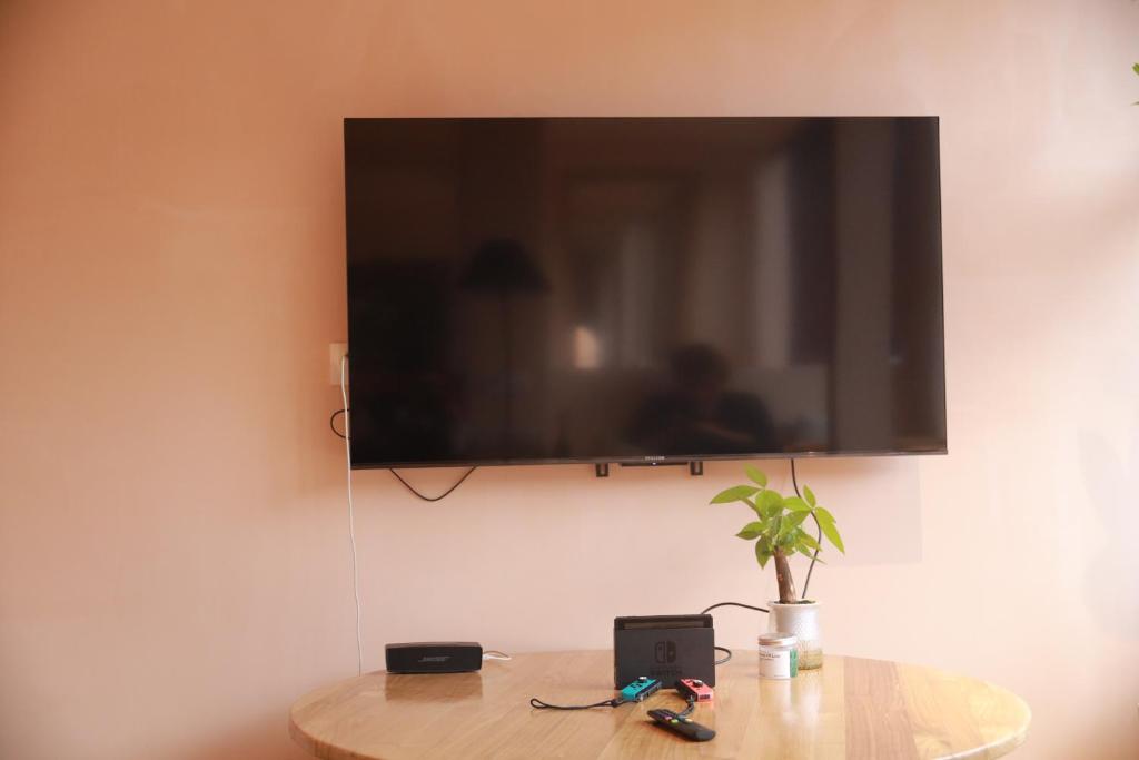 TV a/nebo společenská místnost v ubytování Xijiang Qianhu Miao Village Mountain and B&B