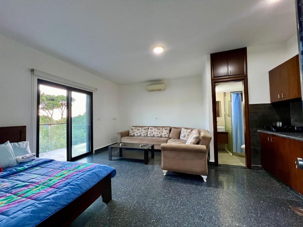 Ένα ή περισσότερα κρεβάτια σε δωμάτιο στο La Cueva Chalet