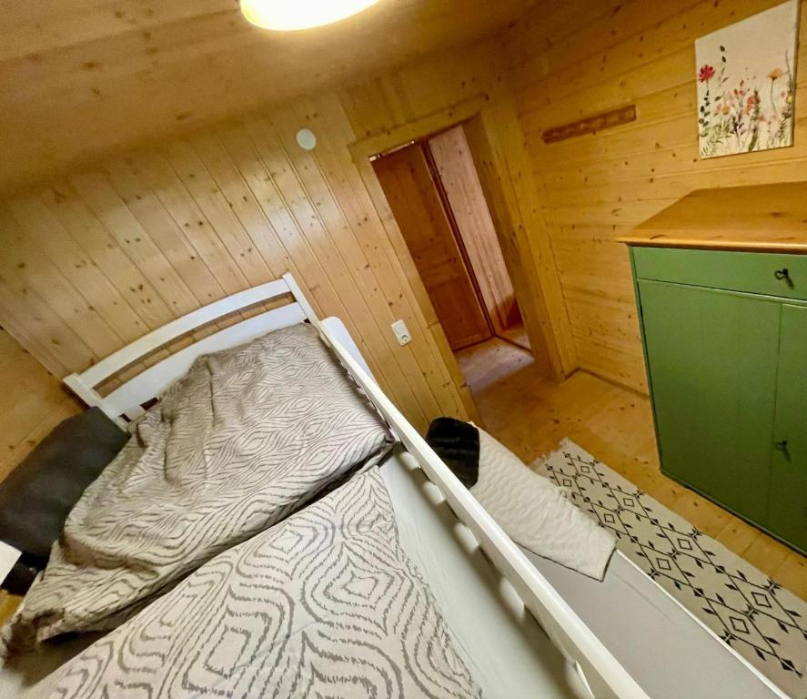 Postel nebo postele na pokoji v ubytování Glücksfleckerl