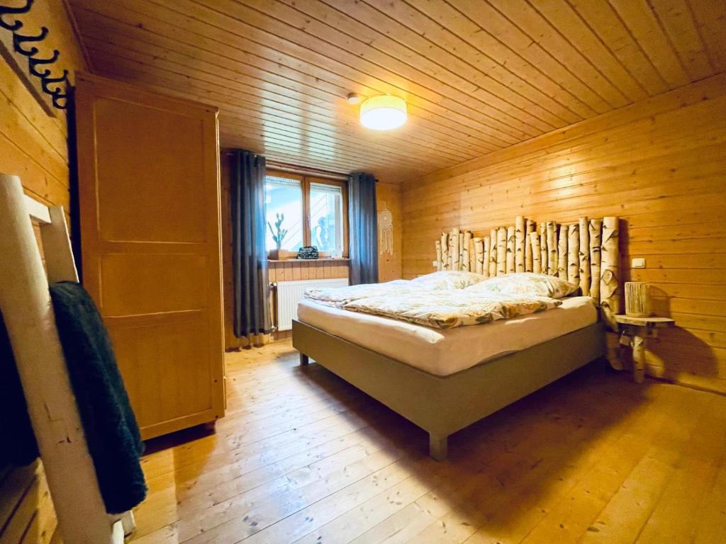 Postel nebo postele na pokoji v ubytování Glücksfleckerl