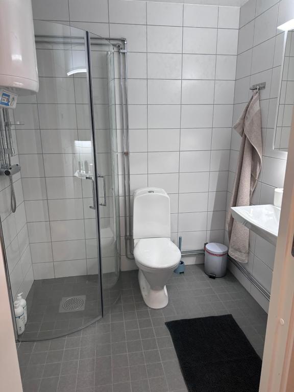 Koupelna v ubytování Hotell Silverborgen