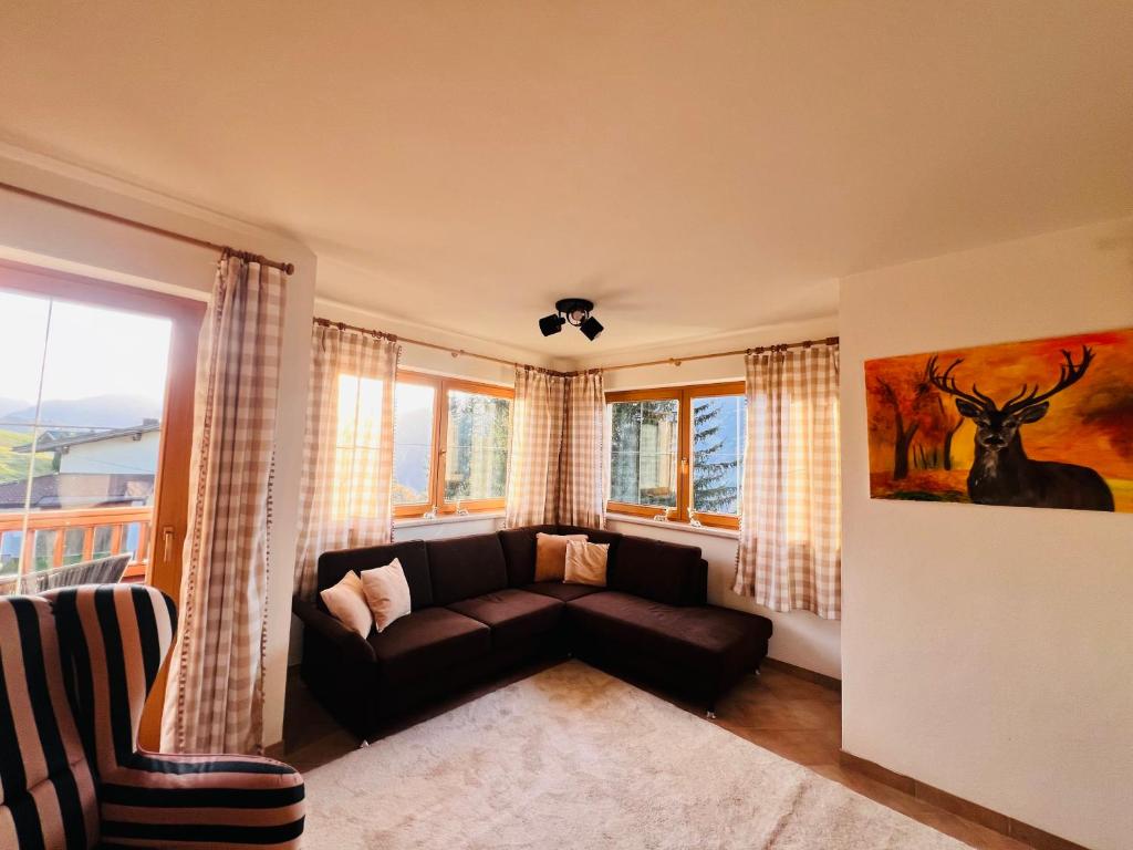 Posezení v ubytování Sonnalm Panoramablick