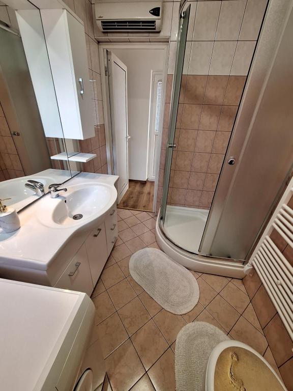 Vannituba majutusasutuses Apartmaji Paradiso