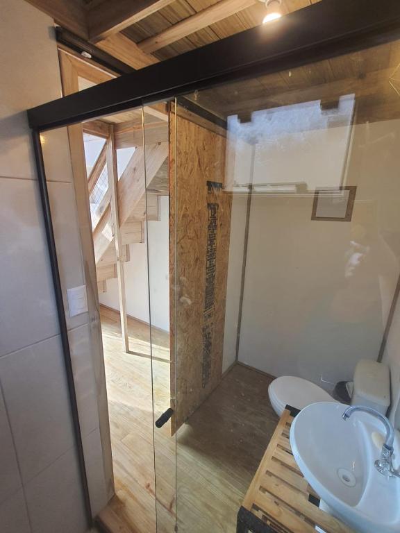 Koupelna v ubytování Tiny House Turmalina