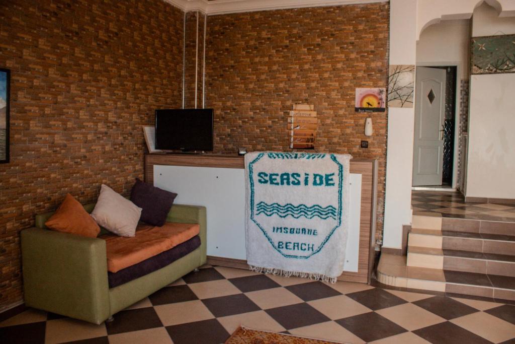 TV a/nebo společenská místnost v ubytování Seaside house