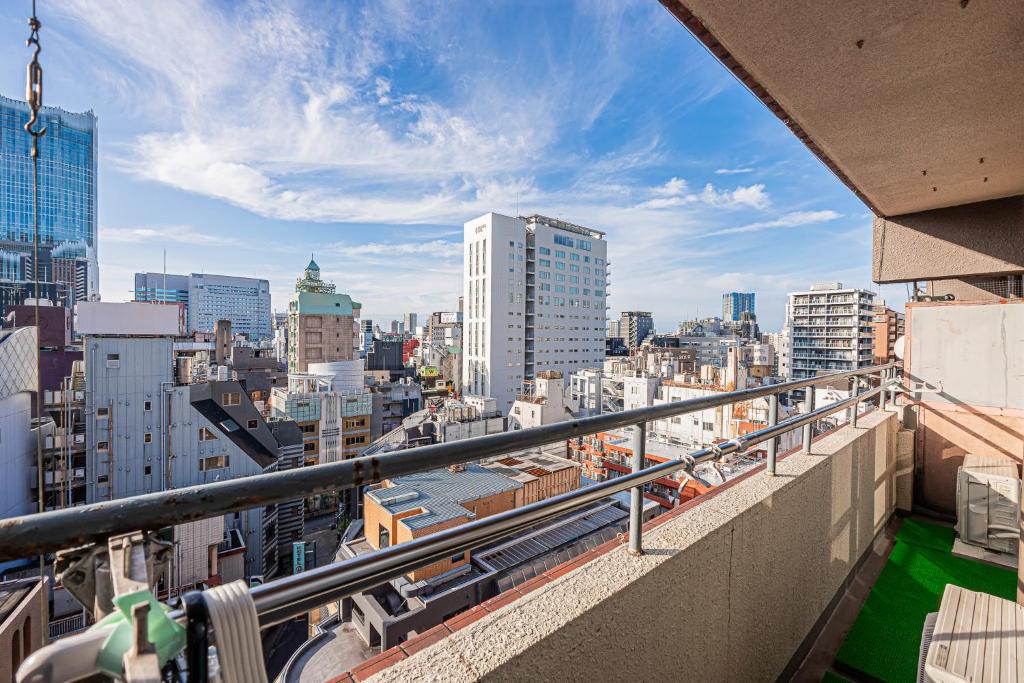 東京的景觀或從公寓拍的城市景觀