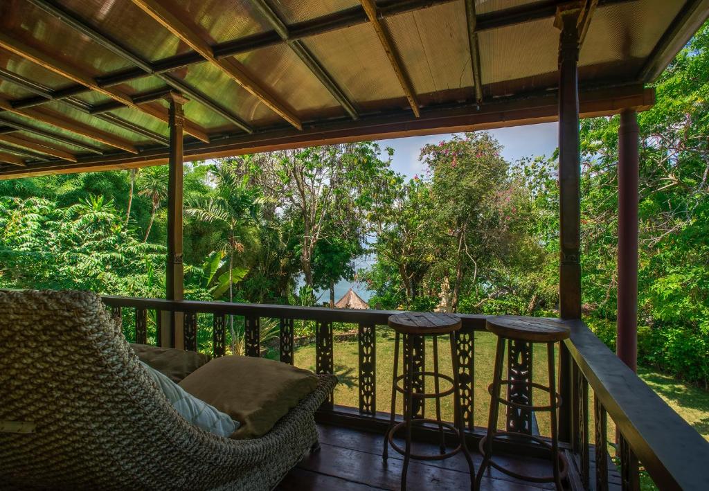 Balkón nebo terasa v ubytování Bingin Ocean View Villas