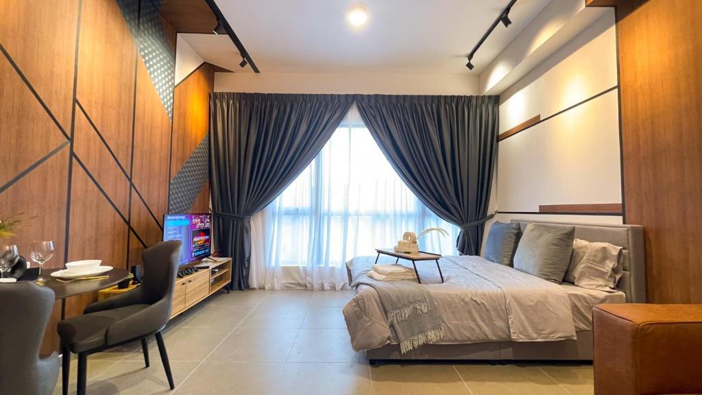 En eller flere senge i et værelse på Mossaz By Synergy Property Management