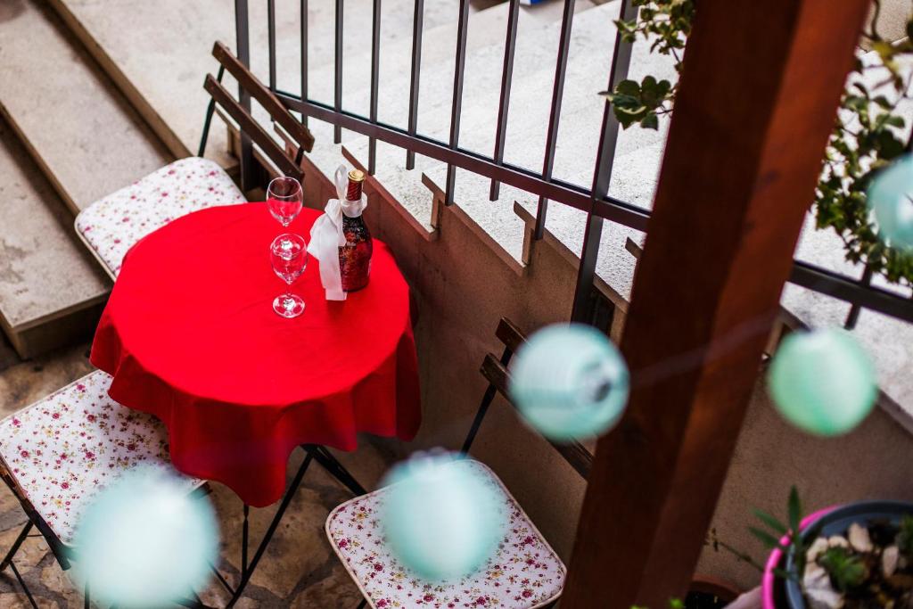 Balkón alebo terasa v ubytovaní Apartments Vidilica