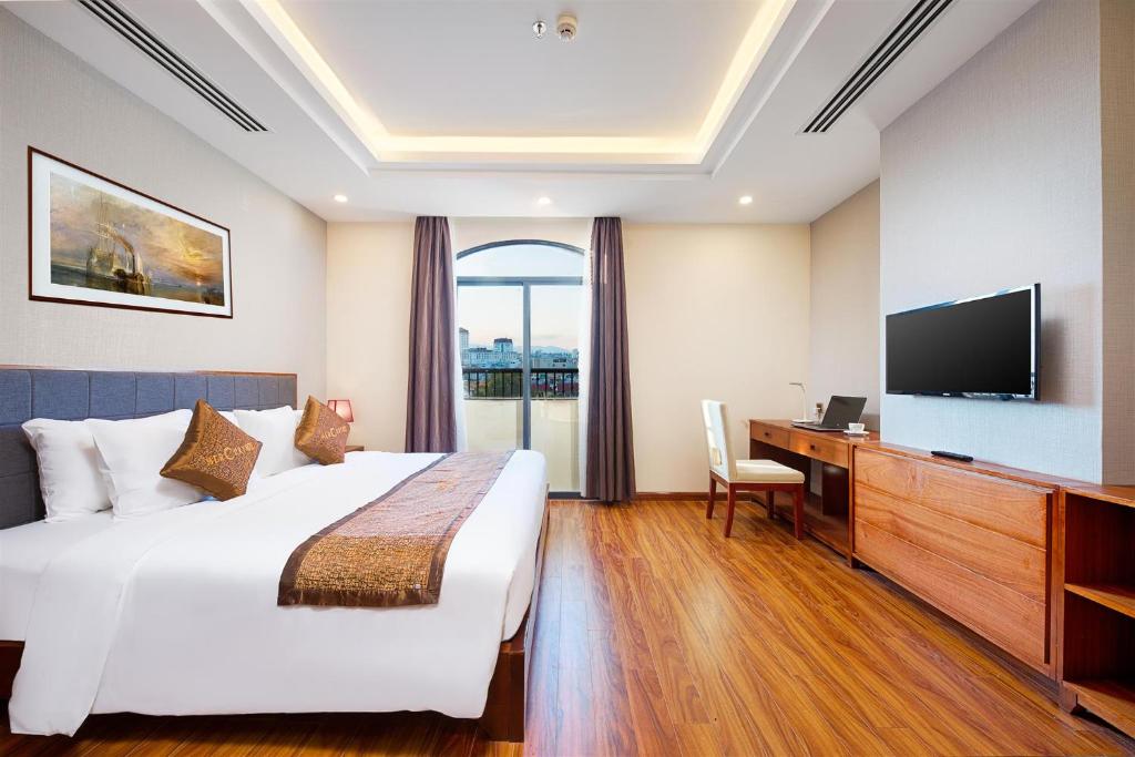 Postel nebo postele na pokoji v ubytování Mercury Apartment Danang