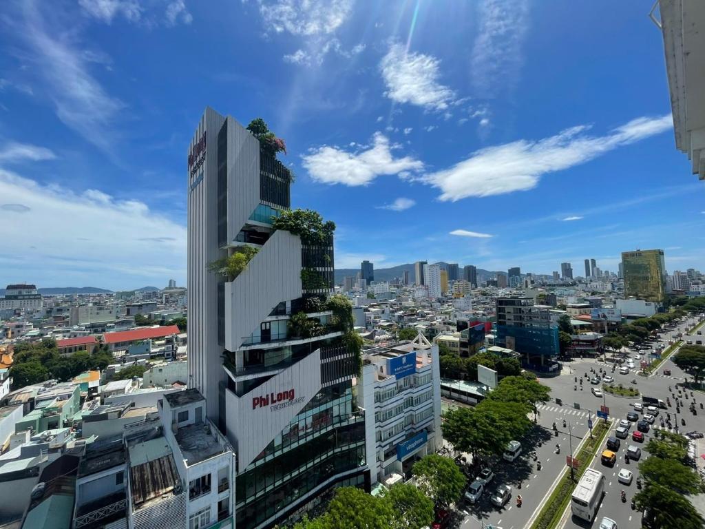 Nespecifikovaný výhled na destinaci Danang nebo výhled na město při pohledu z hotelu
