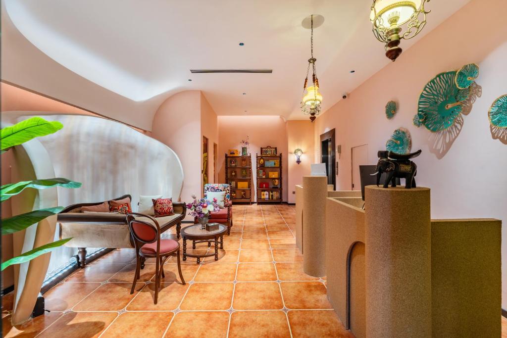 Posezení v ubytování Chaozhou Fanhuali B&B