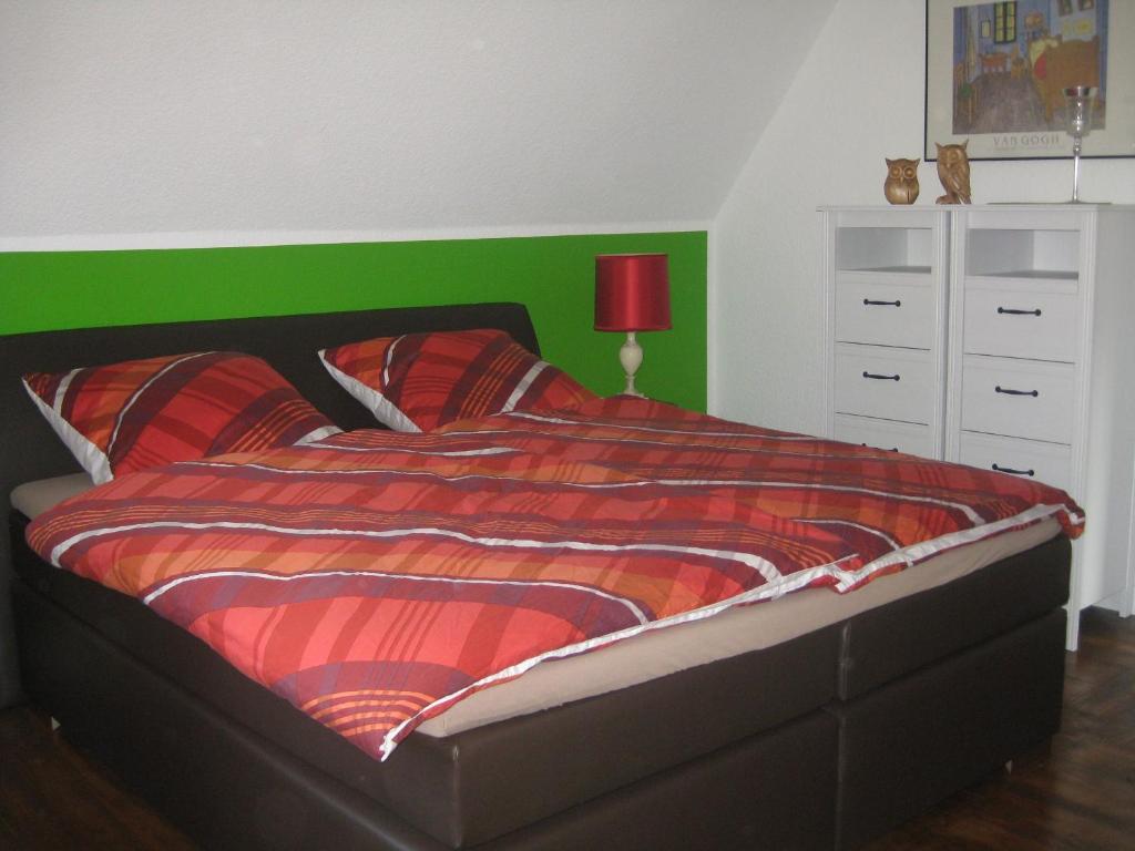 Postel nebo postele na pokoji v ubytování Ferienhaus Dell