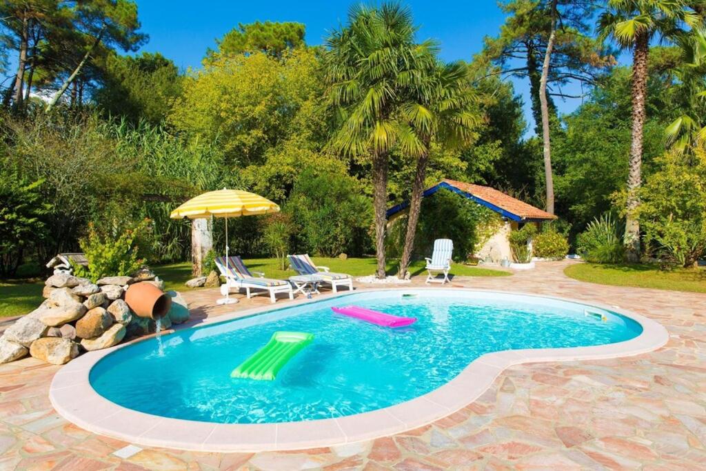 Πισίνα στο ή κοντά στο Villa charmante 3 étoiles à Biarritz Anglet, piscine privée et jardin.