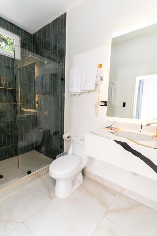 Koupelna v ubytování Hotel Boutique Las Mesetas